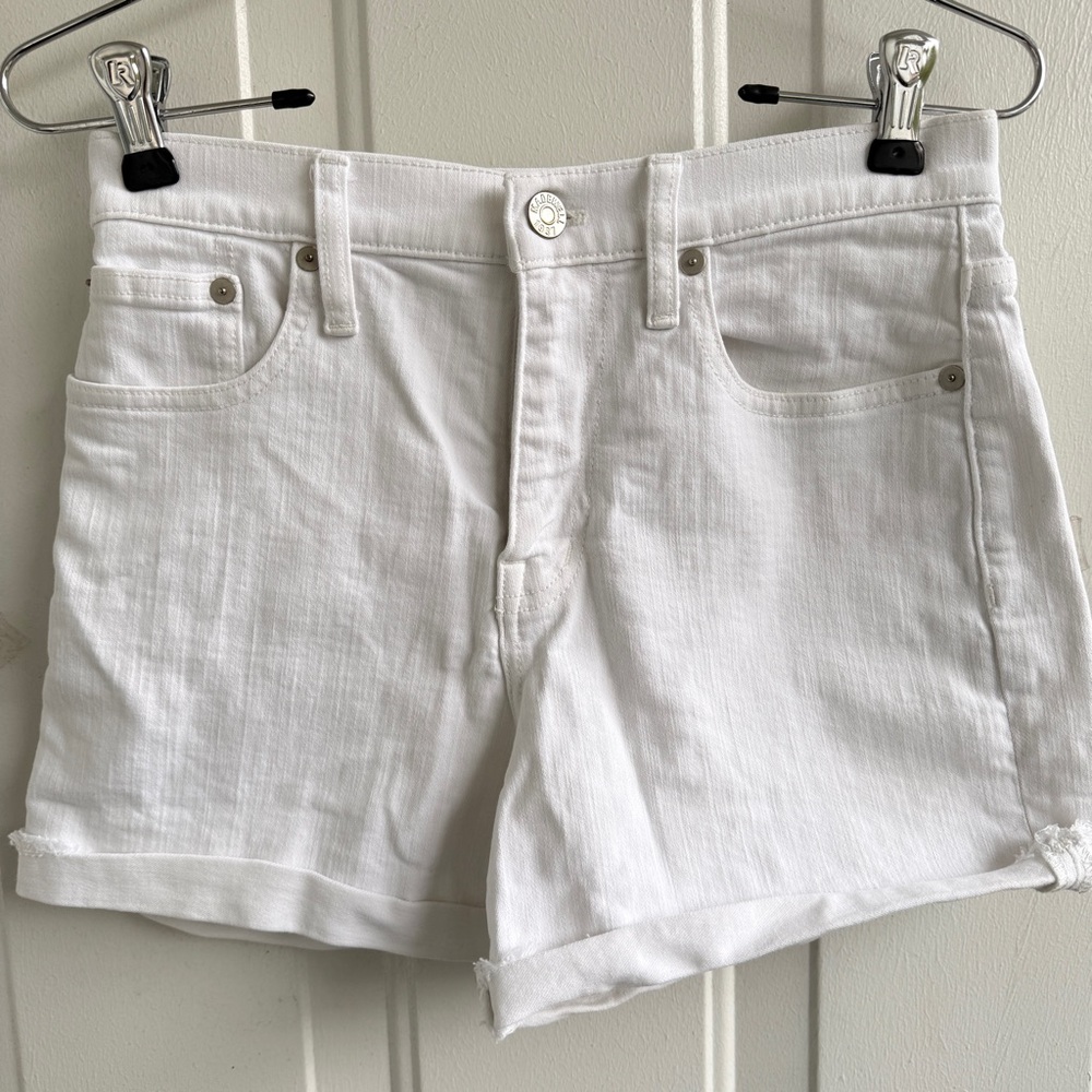 Madewell | White High-Rise‎ Denim Shorts | Size 24